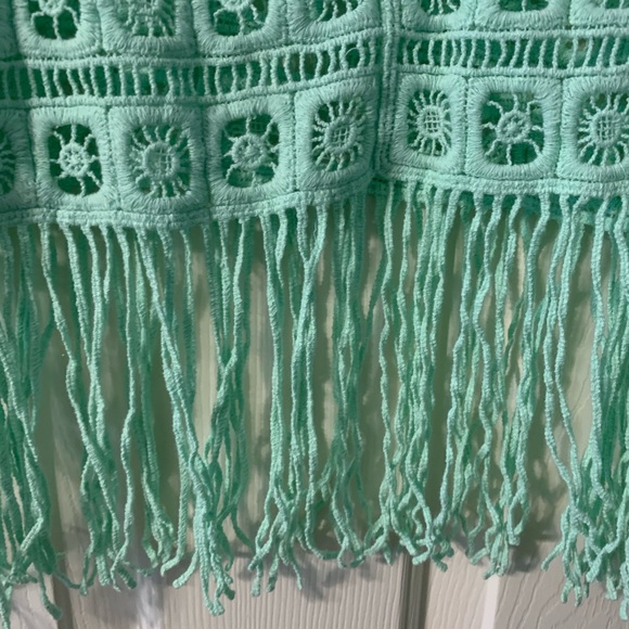 teal knitted tank top - Picture 4 of 4